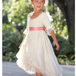 Girls silk and chiffon dress from Monsoon.